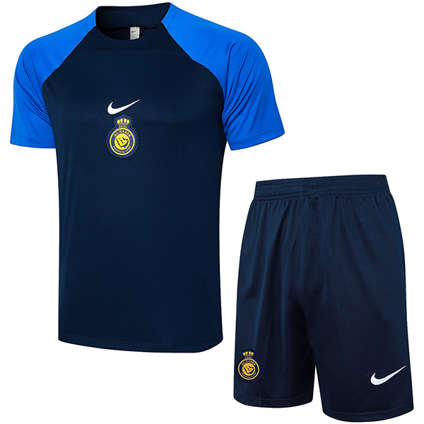 Al-Nassr maillot d'entraînement pour hommes uniforme de la marine kit de football vêtements de sport costume de football hauts chemise de sport 2024-2025